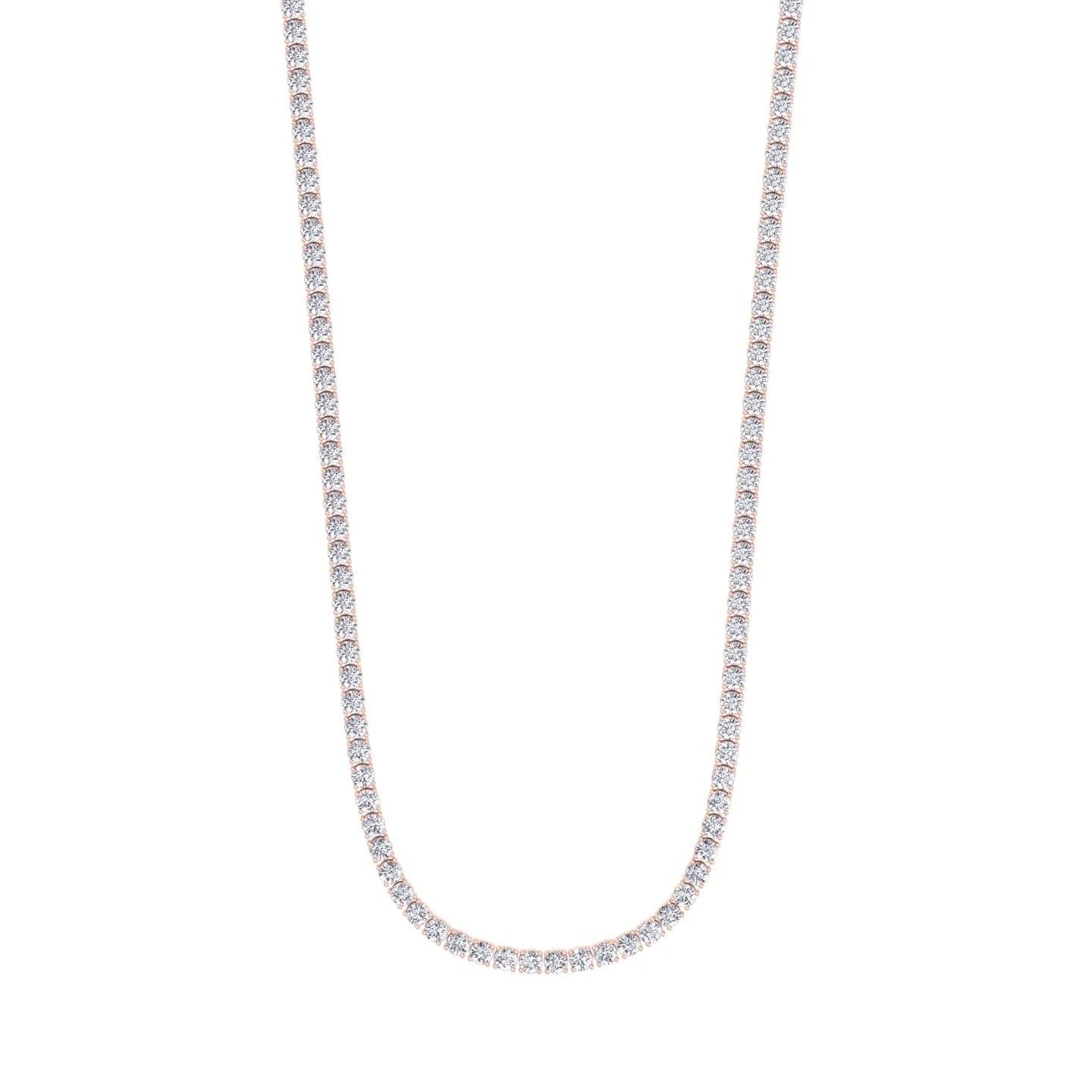 MAZAL ROSE GOLD DIAMOND TENNIS NECKLACE