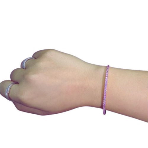Flexible Natural Pink Sapphire Bangle
