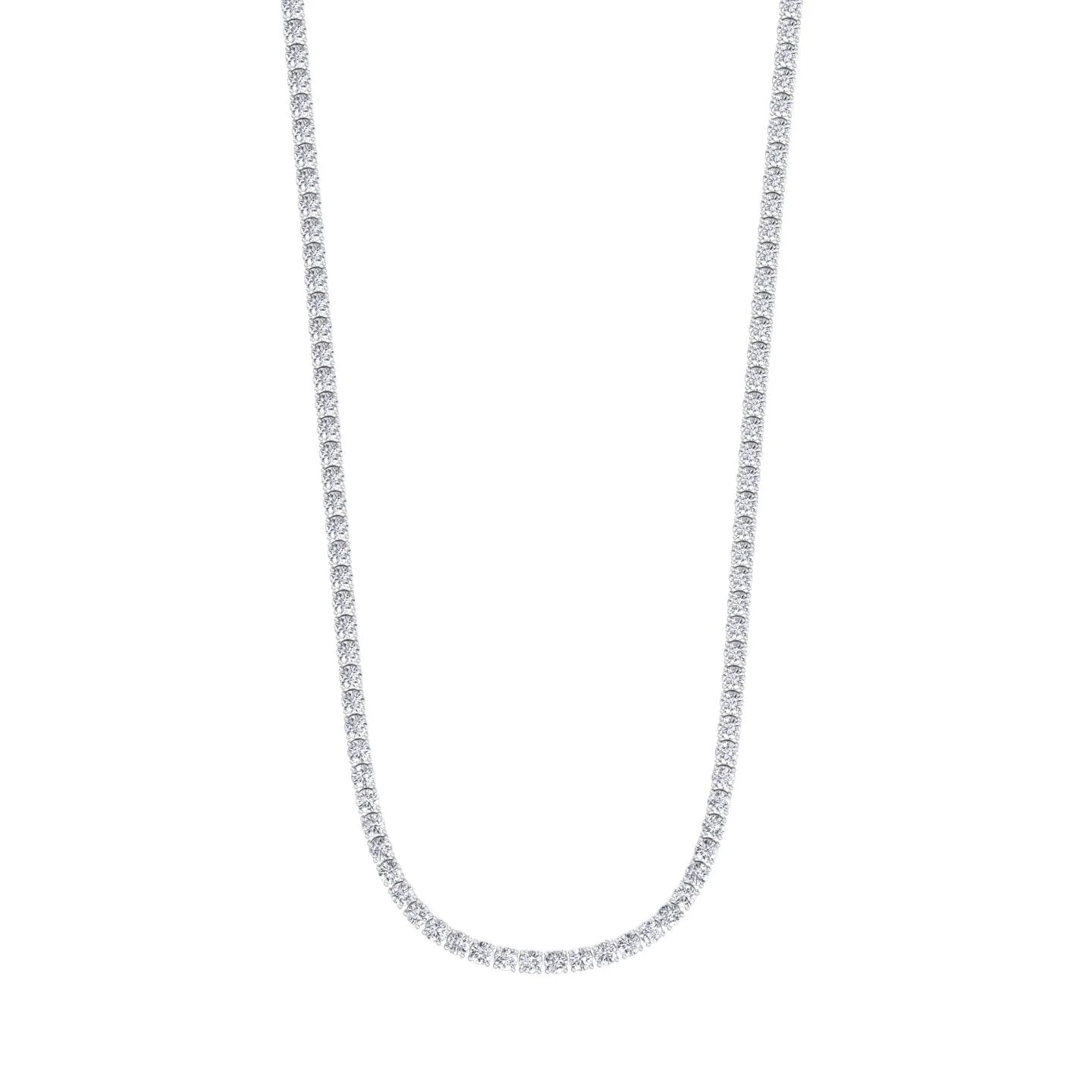 MAZAL WHITE GOLD DIAMOND TENNIS NECKLACE