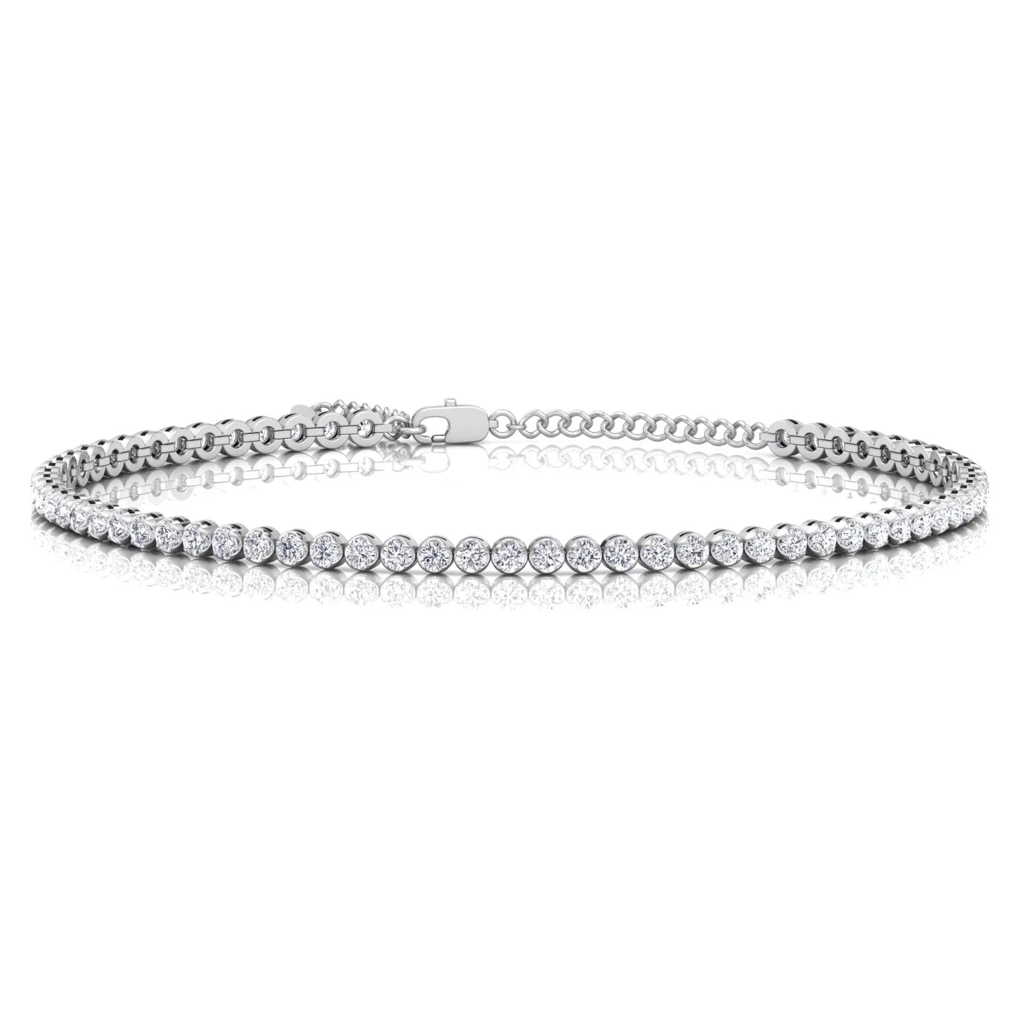 Dainty Natural Diamond Tennis Bracelet