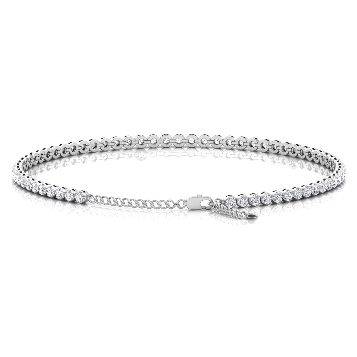 Dainty Natural Diamond Tennis Bracelet