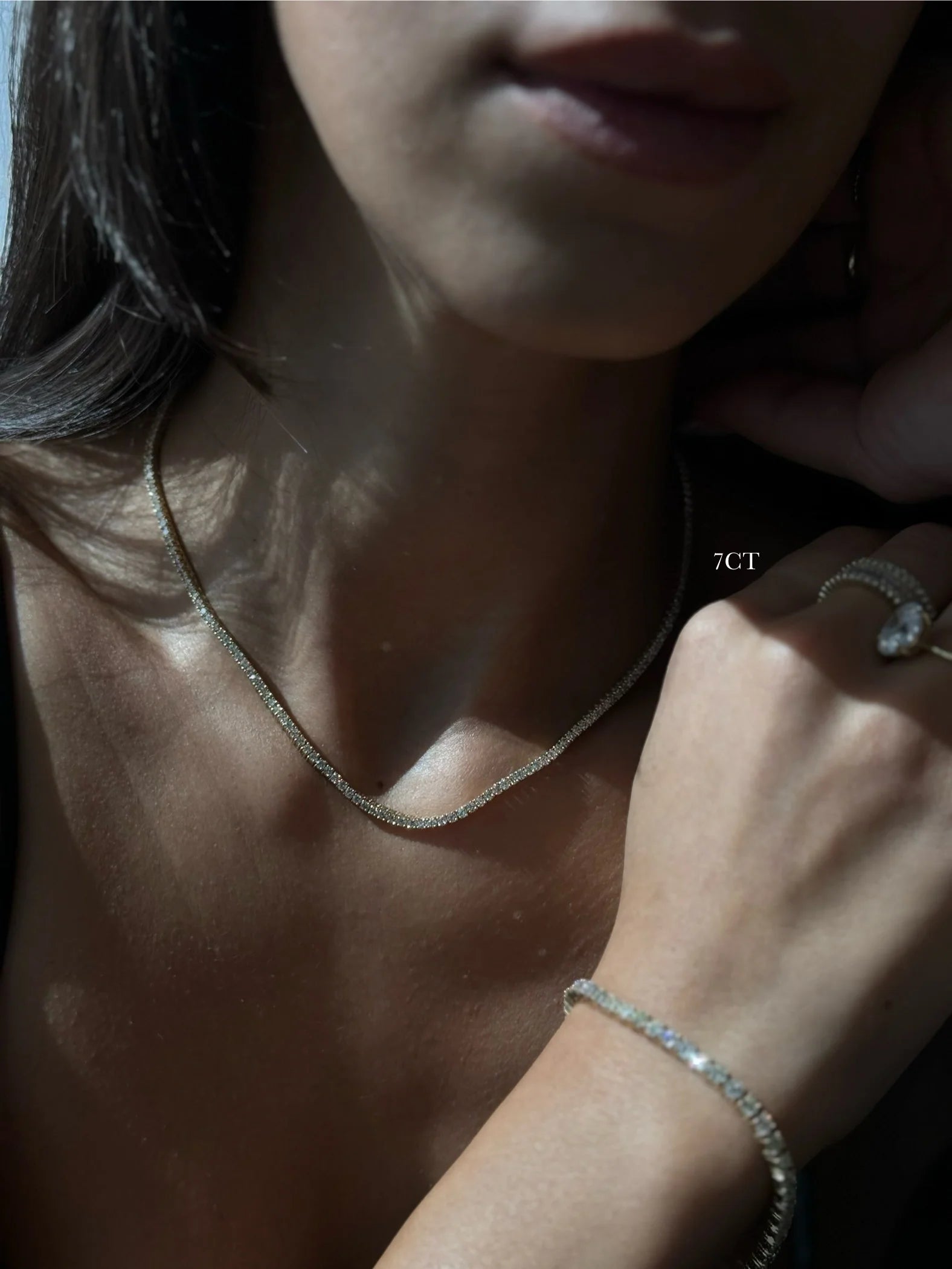 MAZAL GOLD DIAMOND TENNIS NECKLACE