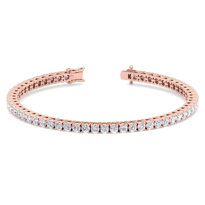4 Prong Natural Diamond Tennis Bracelet 18k