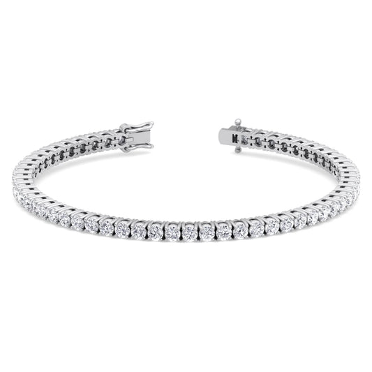 4 Prong Natural Diamond Tennis Bracelet 18k