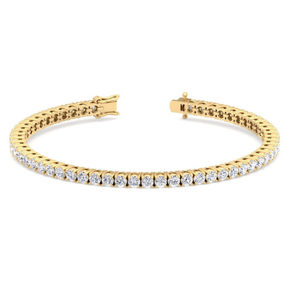 4 Prong Natural Diamond Tennis Bracelet 18k