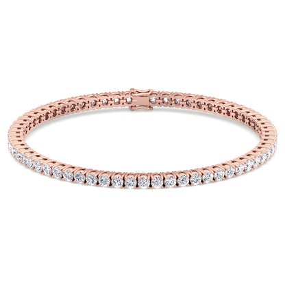 4 Prong Natural Diamond Tennis Bracelet 18k