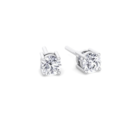 Round Diamond Stud Earrings