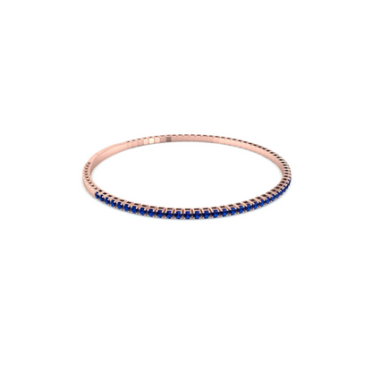 Flexible Natural Blue Sapphire Bangle