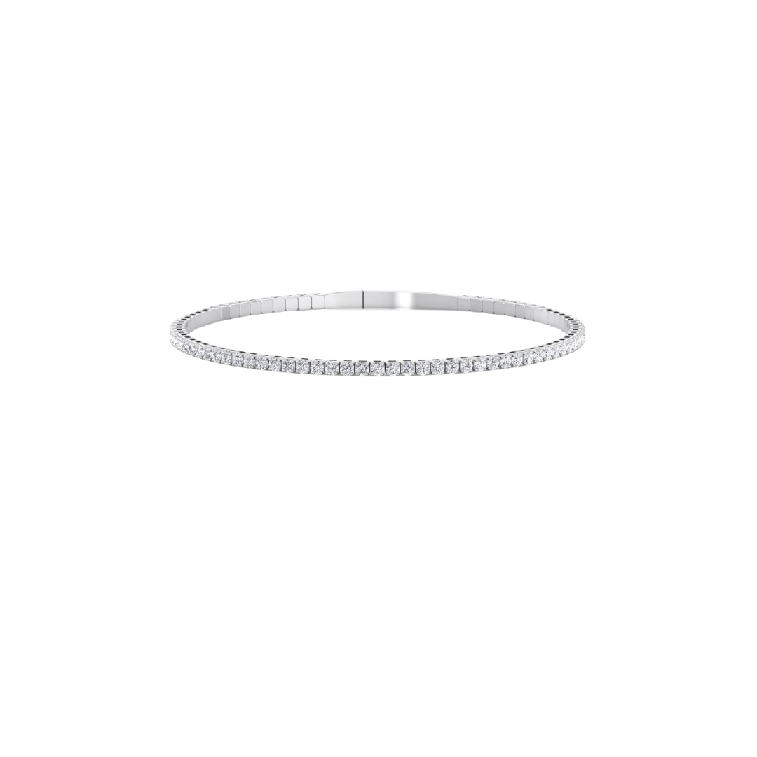 Flexible Natural Diamond Bangle
