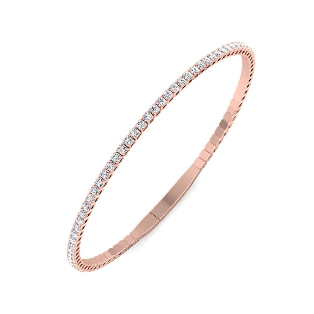 Flexible Natural Diamond Bangle