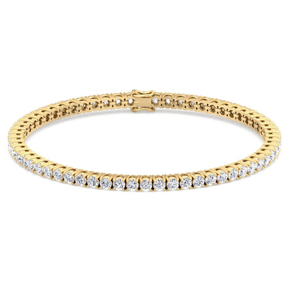 4 Prong Natural Diamond Tennis Bracelet 18k