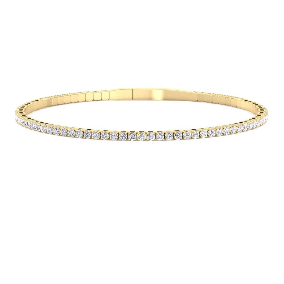 Flexible Natural Diamond Bangle