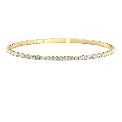 Flexible Natural Diamond Bangle