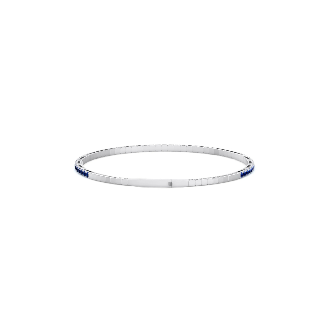 Flexible Natural Blue Sapphire Bangle