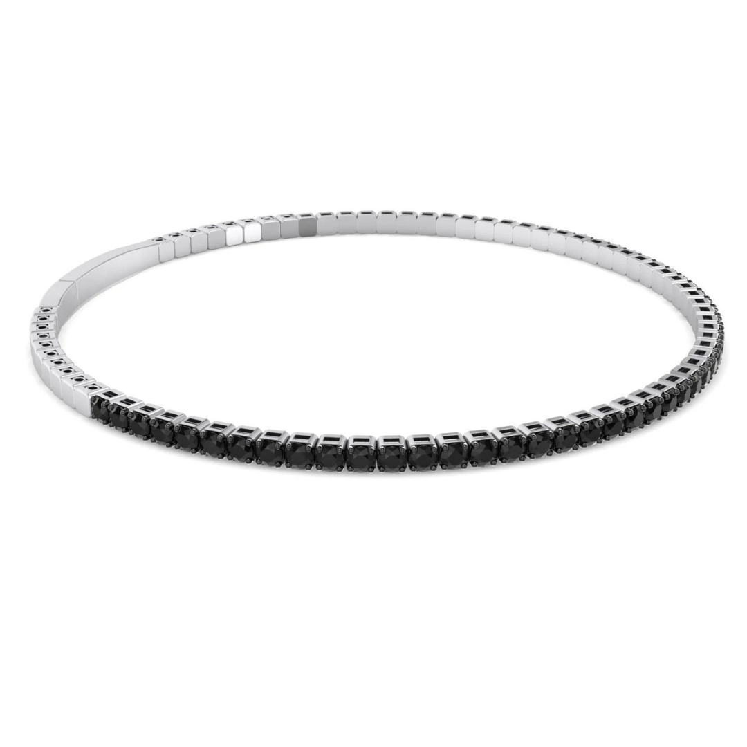 Flexible Natural Black Diamond Bangle