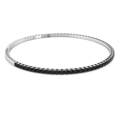 Flexible Natural Black Diamond Bangle