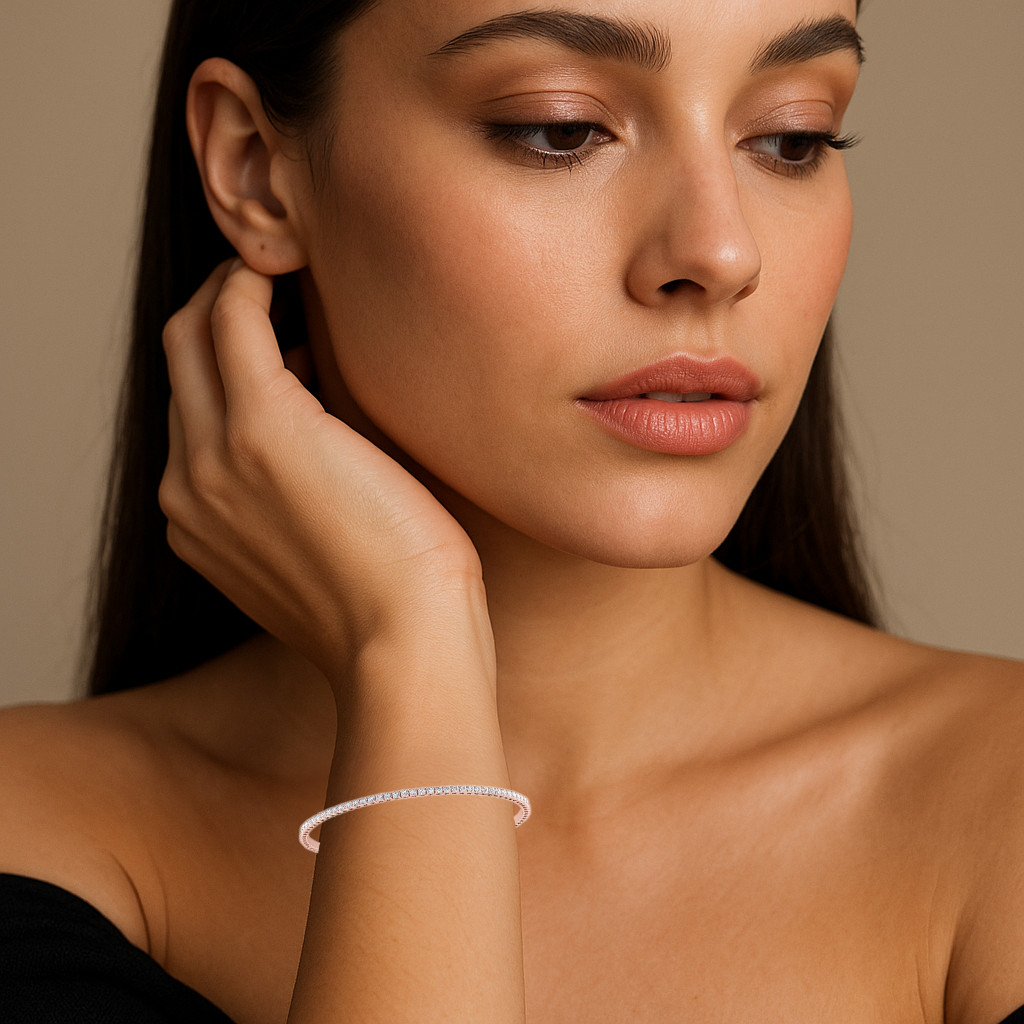 Flexible Natural Diamond Bangle