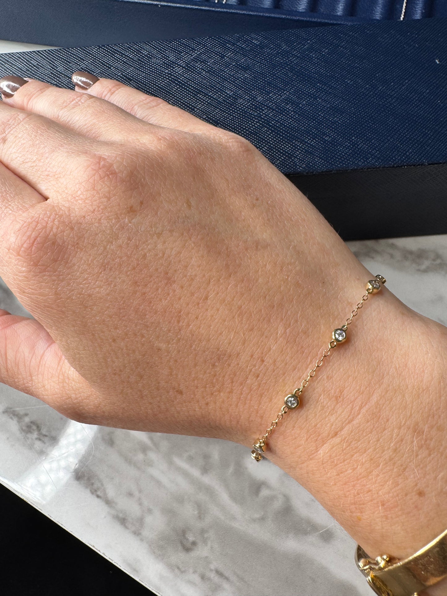 Natural Diamonds by the Yard Bracelet 18K