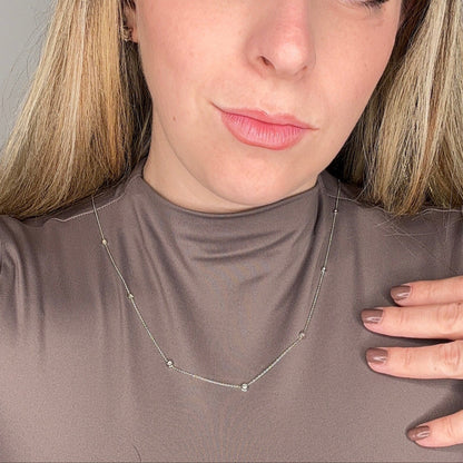 Diamond by the yard necklace .06ct