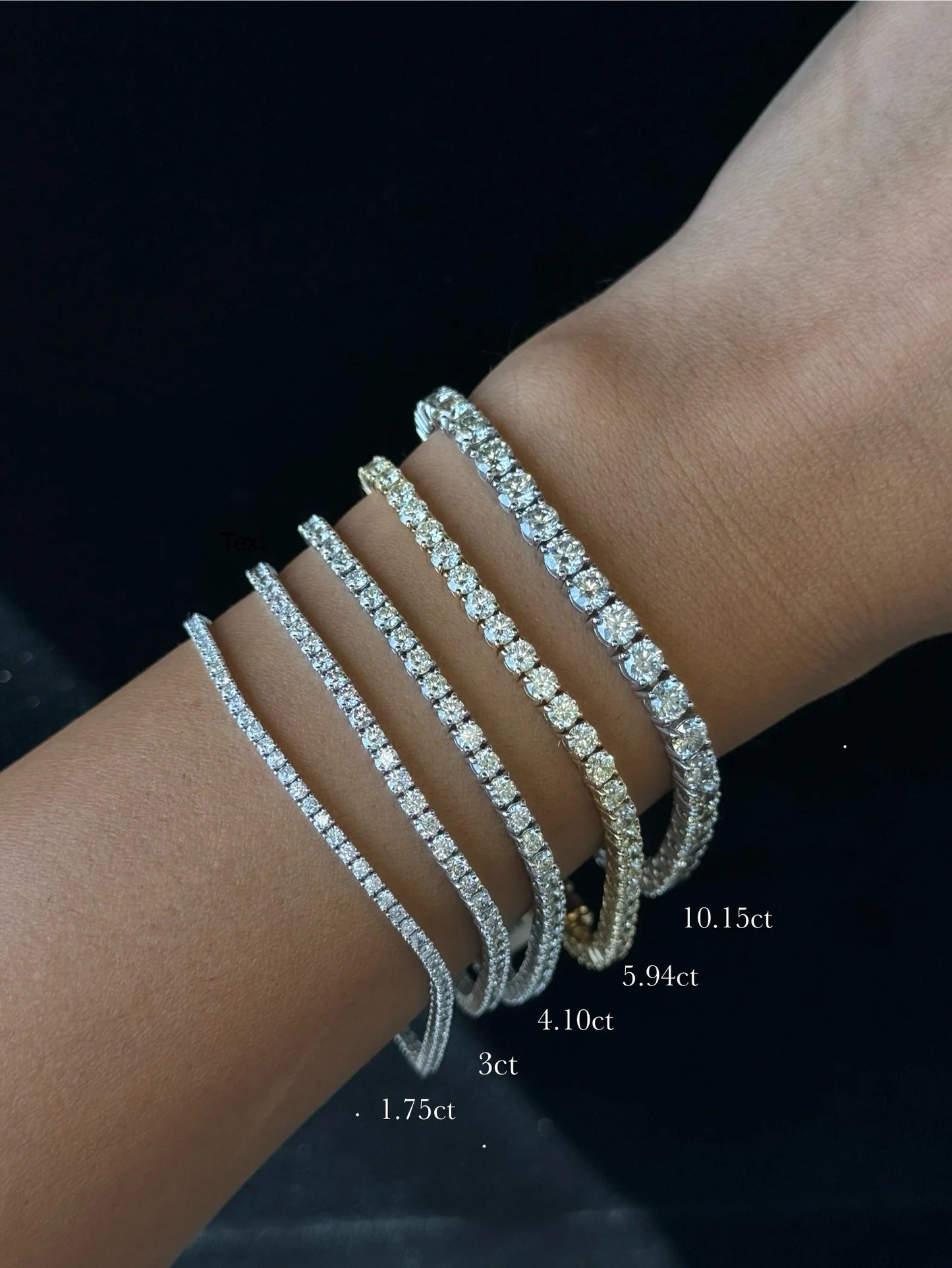 4 Prong Natural Diamond Tennis Bracelet 18k