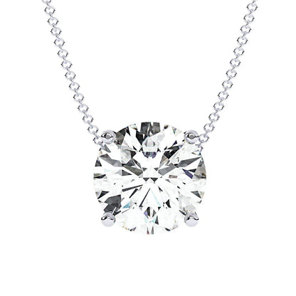 Classic Round Natural Diamond Pendant 18k gold