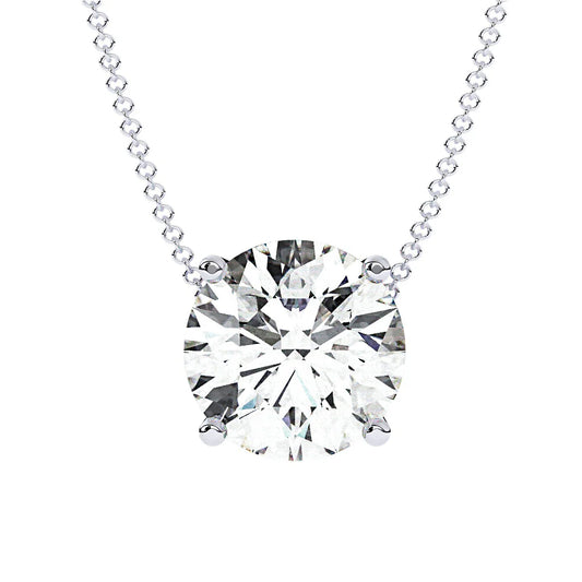 Classic Round Natural Diamond Pendant 18k gold