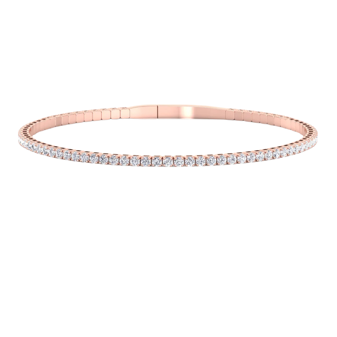 Flexible Natural Diamond Bangle
