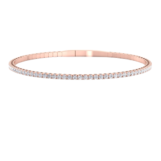 Flexible Natural Diamond Bangle