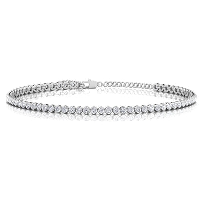 Dainty Natural Diamond Tennis Bracelet