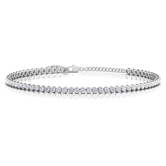 Dainty Natural Diamond Tennis Bracelet