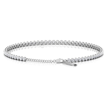 Dainty Natural Diamond Tennis Bracelet