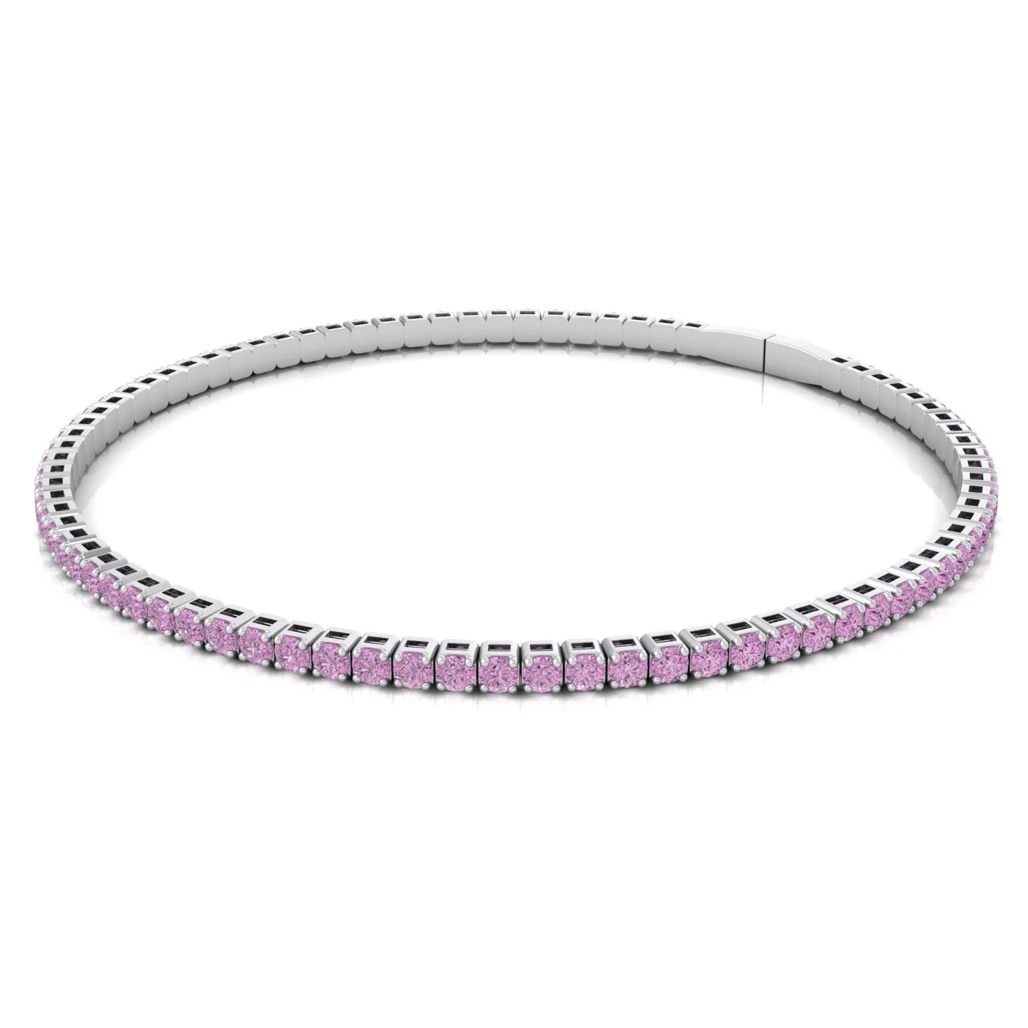 Flexible Natural Pink Sapphire Bangle