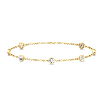Natural Diamonds by the Yard Bracelet 18K