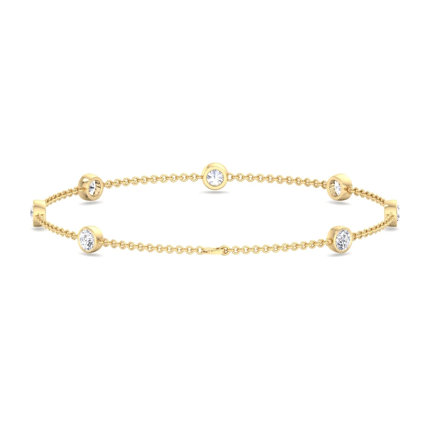 Natural Diamonds by the Yard Bracelet 18K