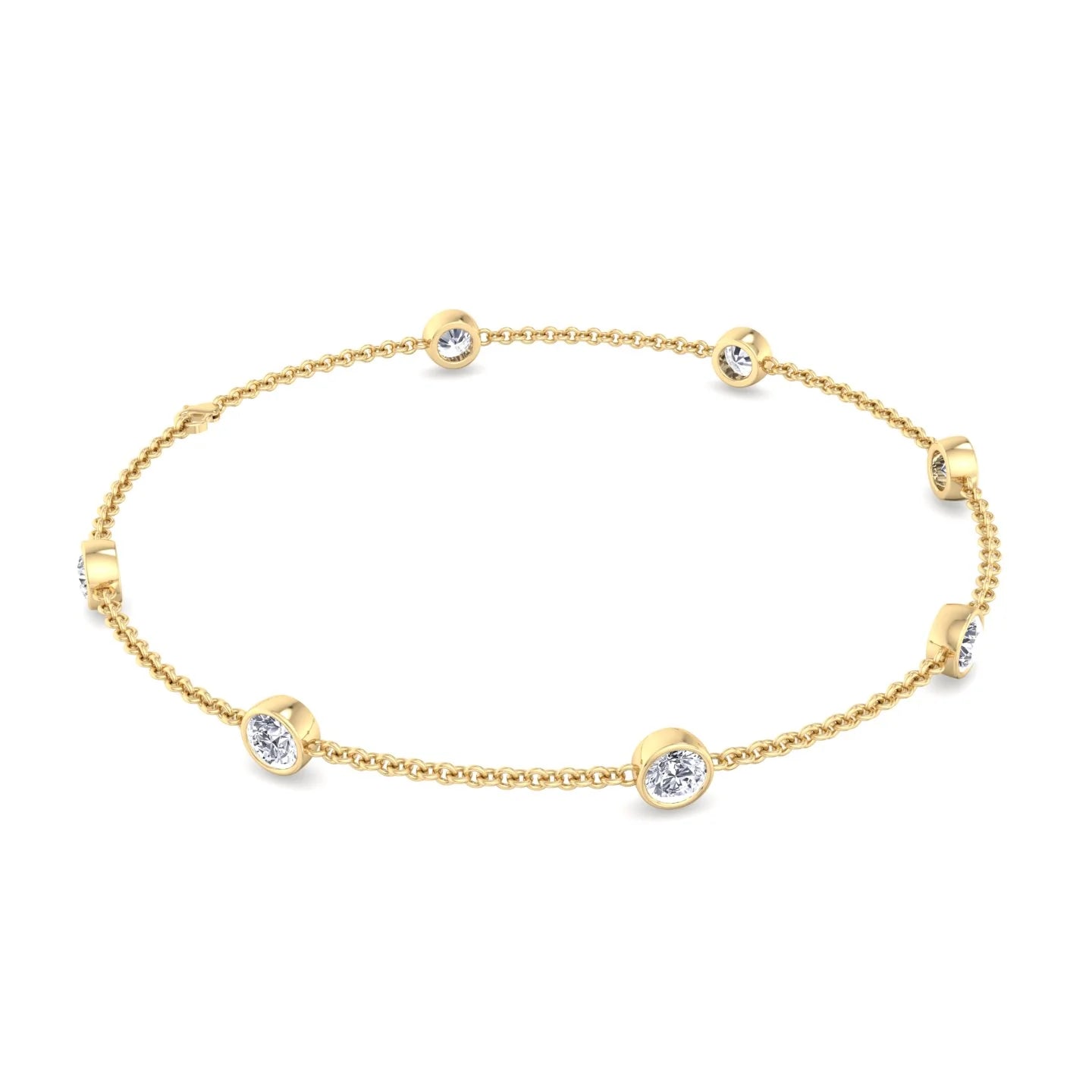 Natural Diamonds by the Yard Bracelet 18K