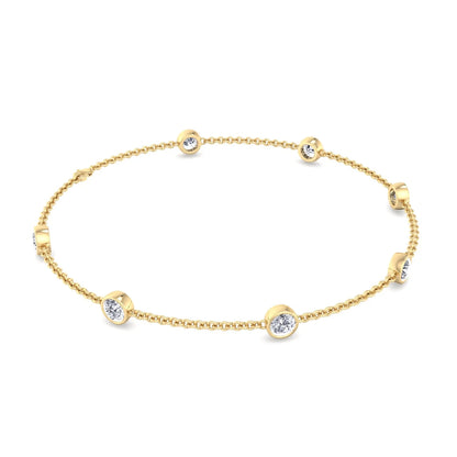 Natural Diamonds by the Yard Bracelet 18K