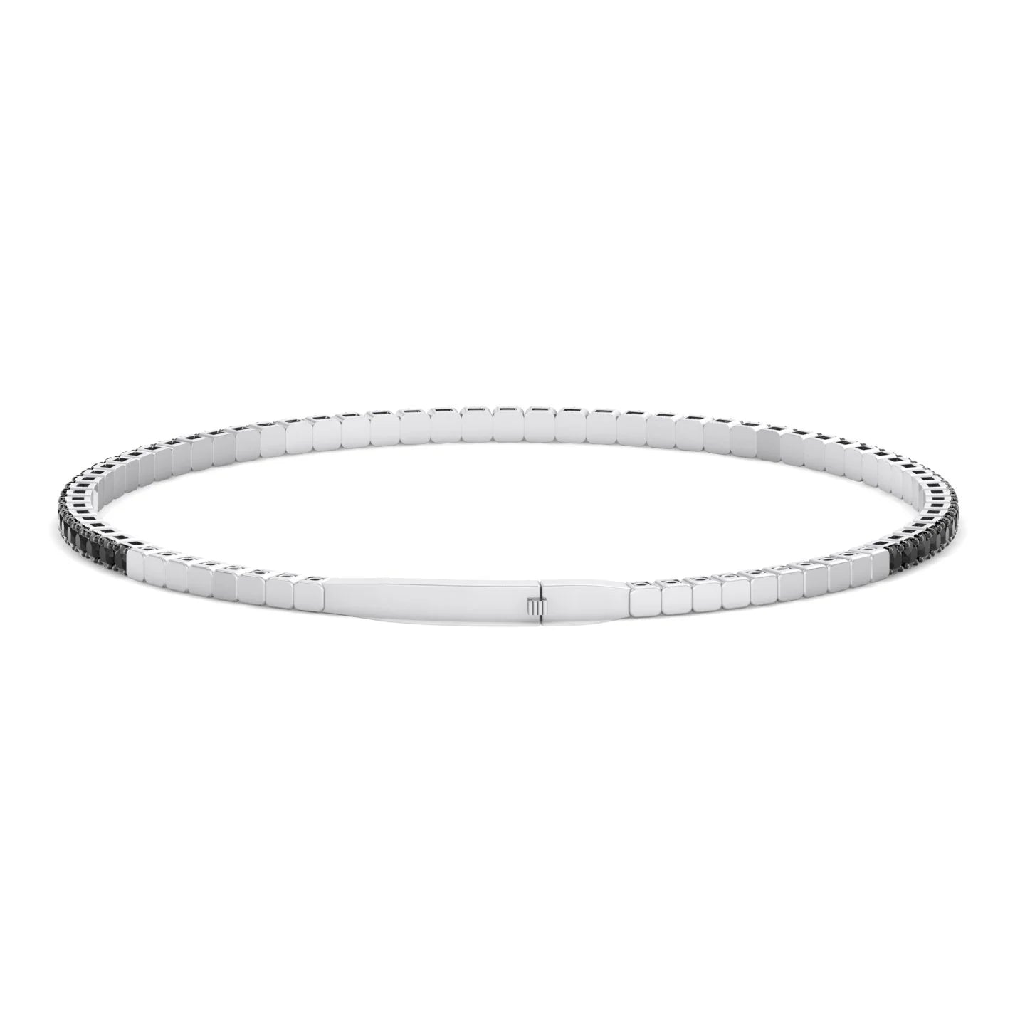 Flexible Natural Black Diamond Bangle