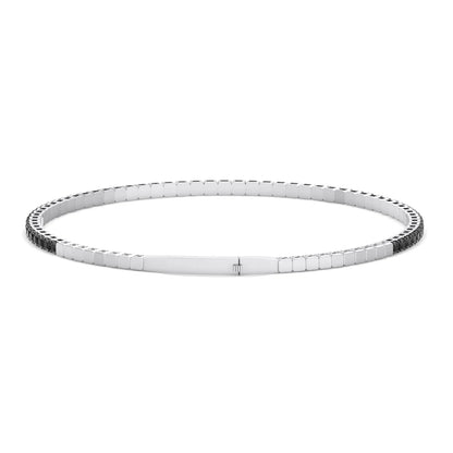 Flexible Natural Black Diamond Bangle