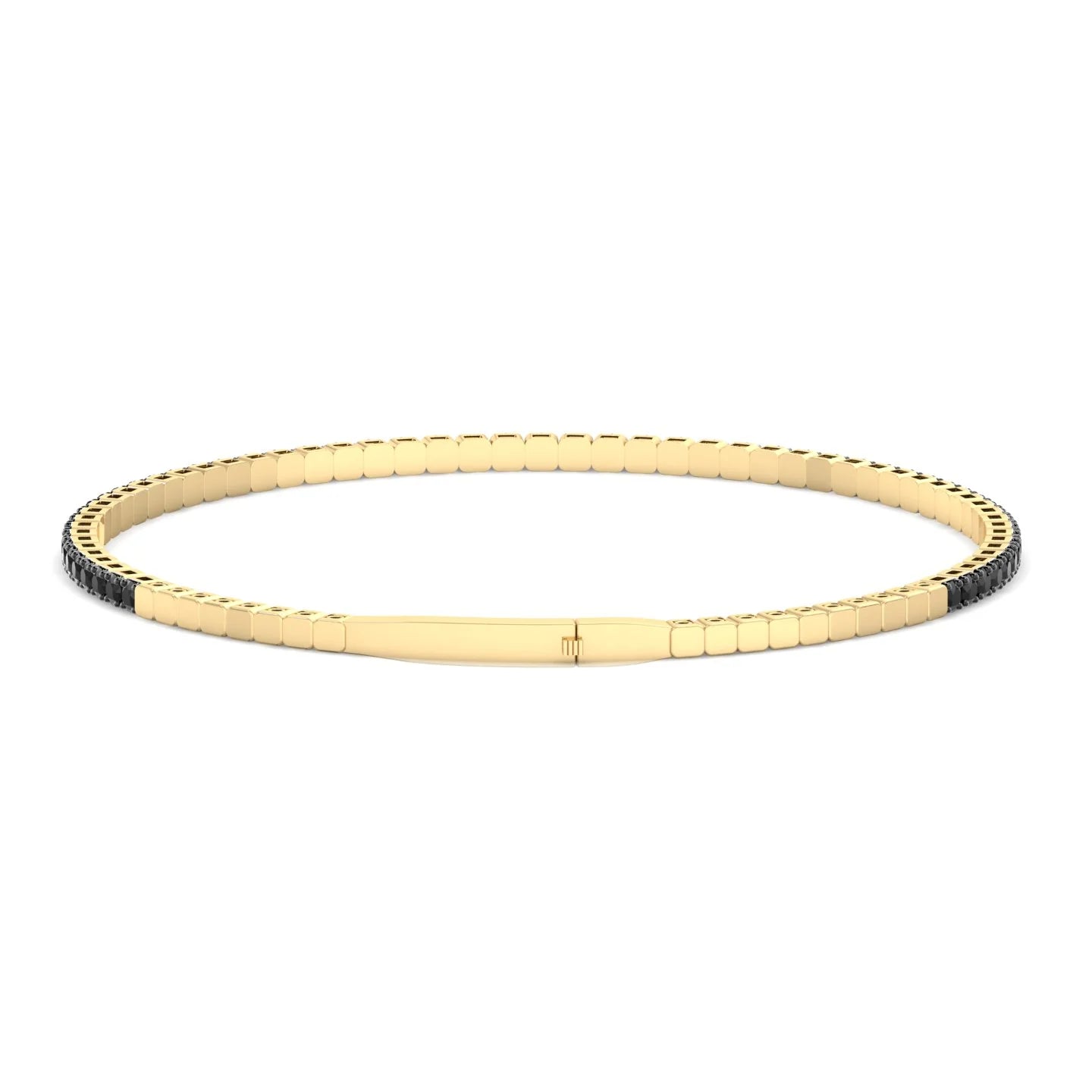 Flexible Natural Black Diamond Bangle