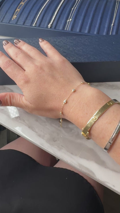 Natural Diamonds by the Yard Bracelet 18K